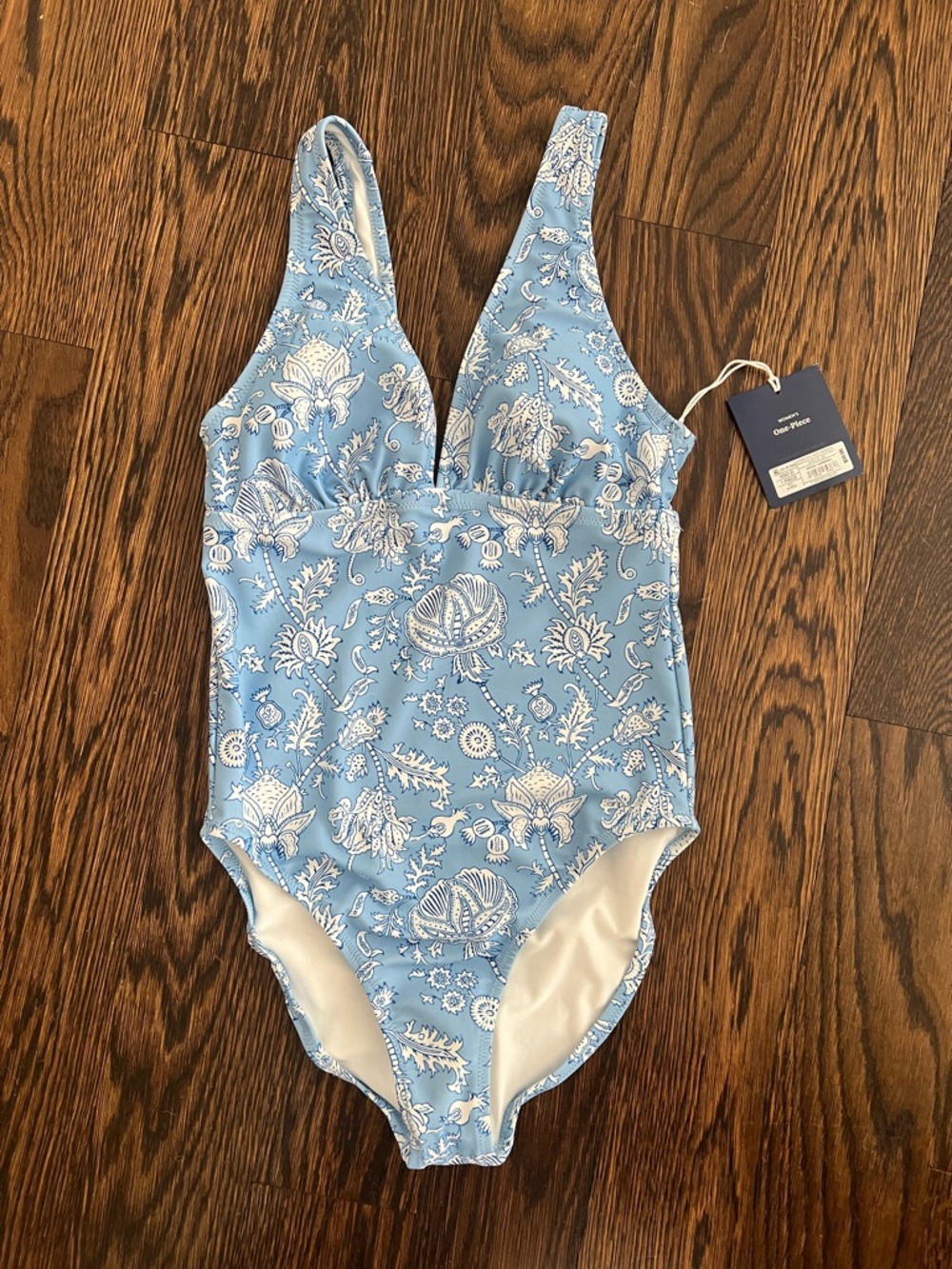 Roller Rabbit x Target Women’s Floral Vines 1-piece Swimsuit - Light Blue (XS)